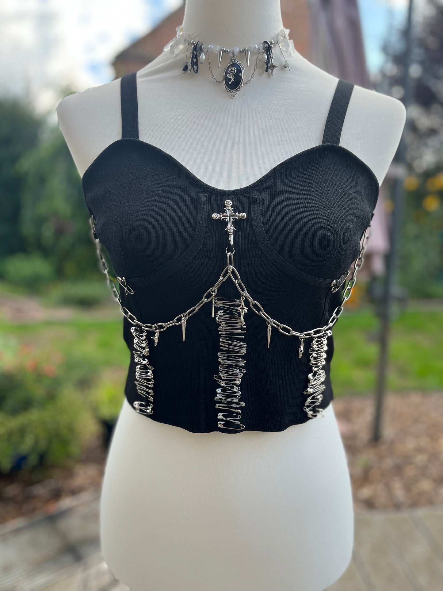 Upcycled Cross Pin Top