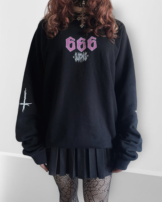 Unisex Fleece-lined 666 Logo Sweatshirt