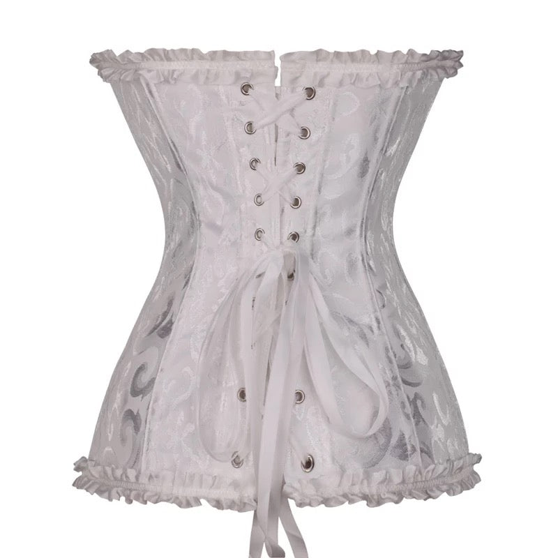White Overbust Bow Corset