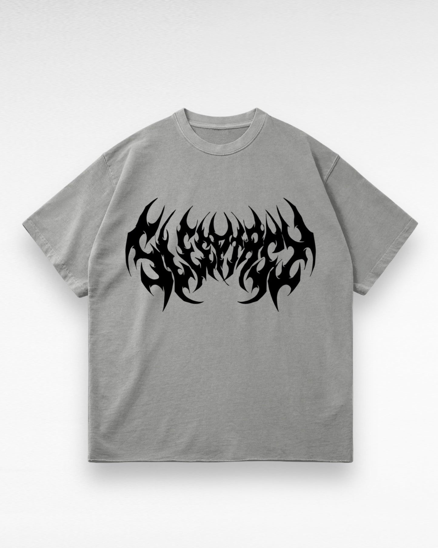 Unisex Faded Raw Hem Dark Logo T-shirt