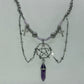 Purple Crystal Pentagram Necklace