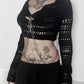Crochet Longsleeve Top with Chains