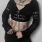 Crochet Longsleeve Top with Chains
